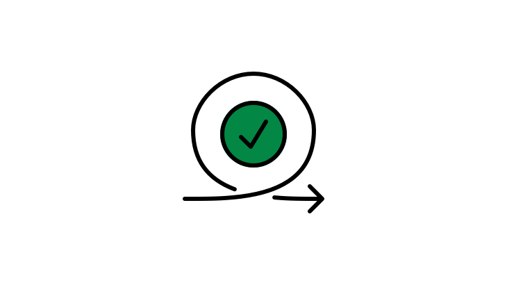 Green circle with arrow
